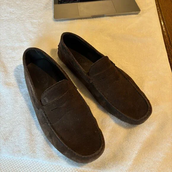 Tod\'s Gommino Suede Driving Loafers - Size 9 - Purchased in Dubai Mall Woman YELLOW Gommino Loafers in Suede XXW22L00010RE040G030  main image 3